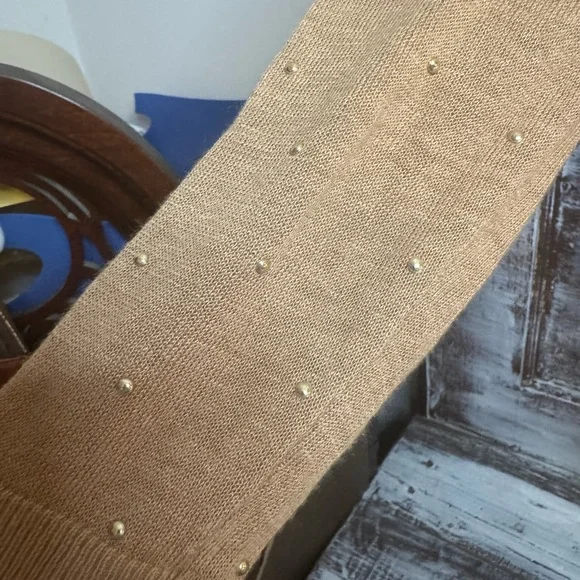 Michael Kors Light Brown Open Front Cardigan - Picture 2 of 6